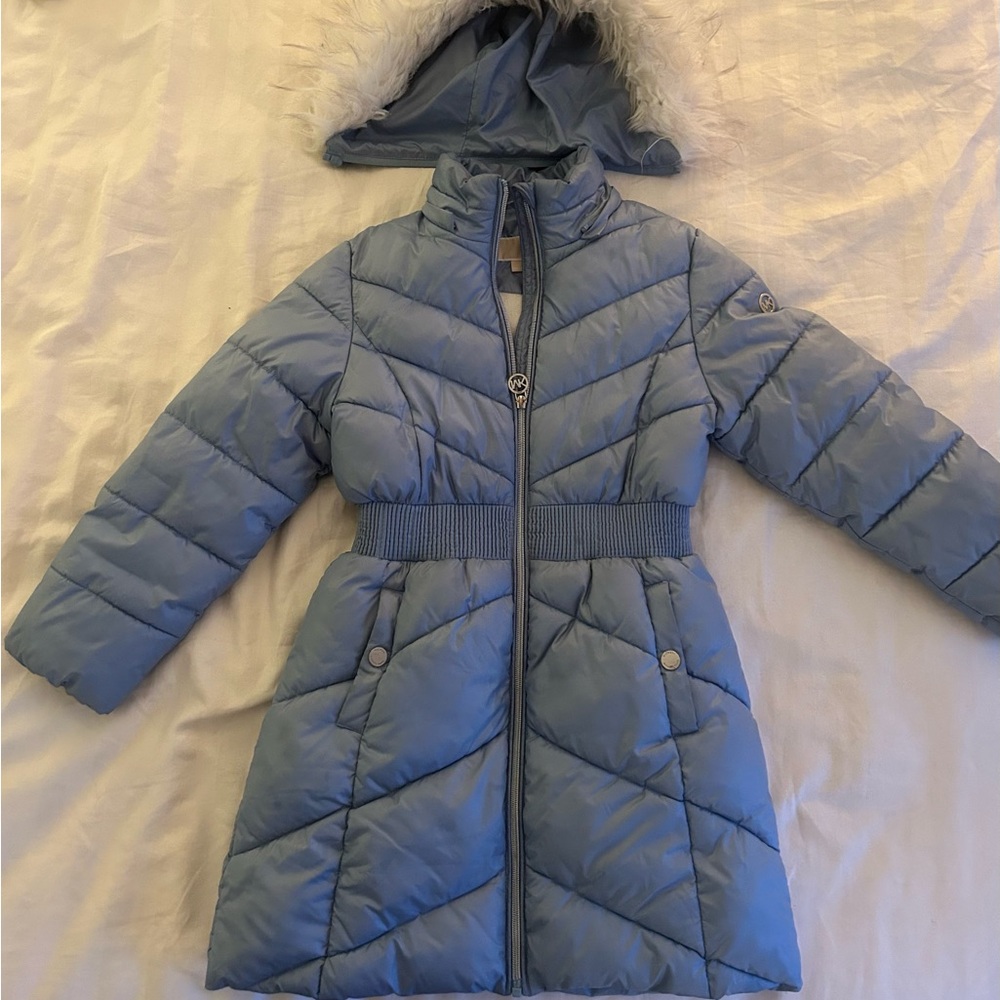 LAST CHANCE BEFORE DONATING! Michael Kors Girls Sz 8 Blue Quilted Puffer Jacket